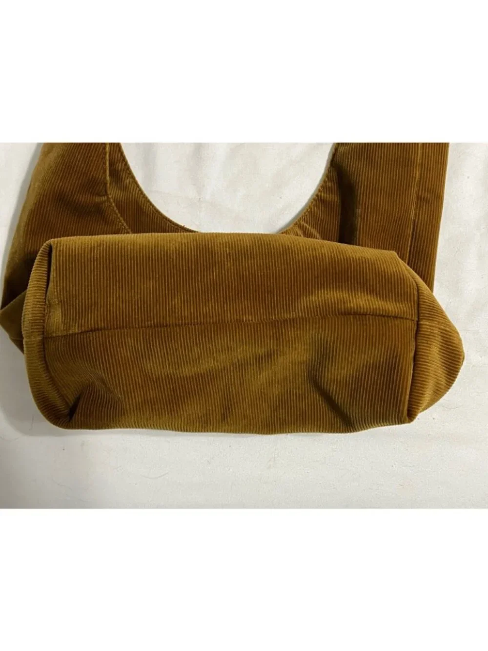 MERIT Beauty corduroy tie bag knapsack makeup bag Brown Tan